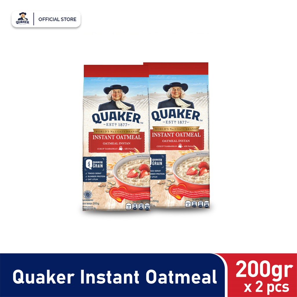Jual Quaker Instant Oatmeal 2 x 200 gr | Shopee Indonesia
