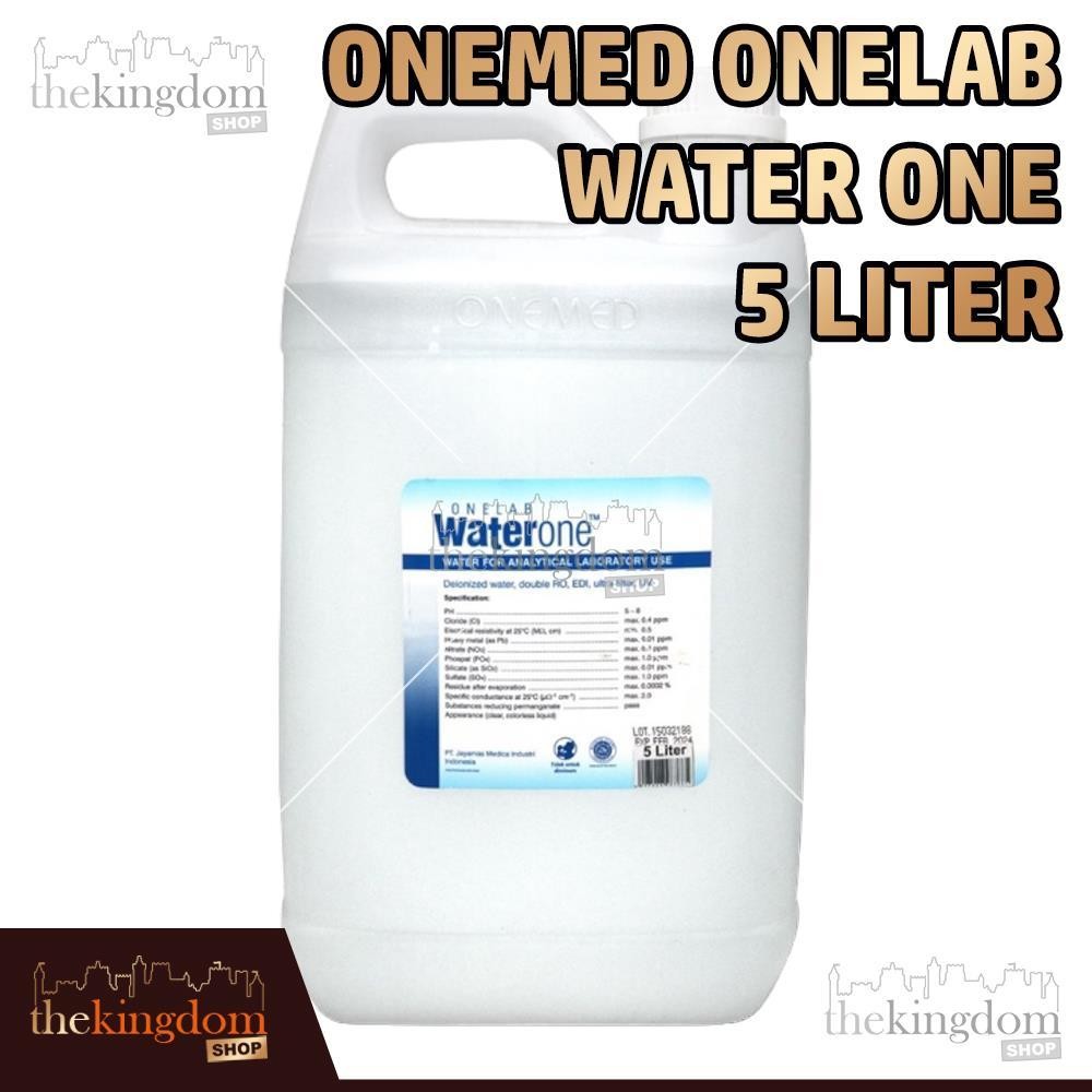 Jual Onemed Onelab Water One 5 Liter Deionized 5L Aquades Air Steril ...