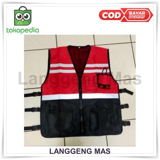 Jual Safety Rompi Kombinasi Merah Link Kms New Stok | Shopee Indonesia