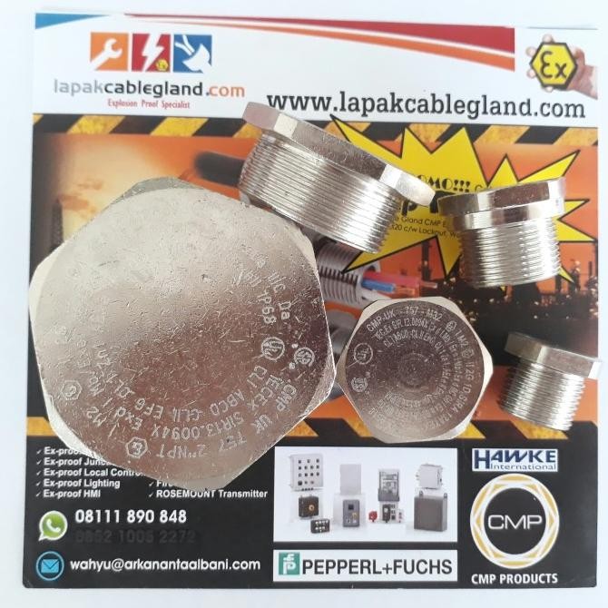 Jual Murah Explosion Proof Stopping Plug Cmp 757 3/4