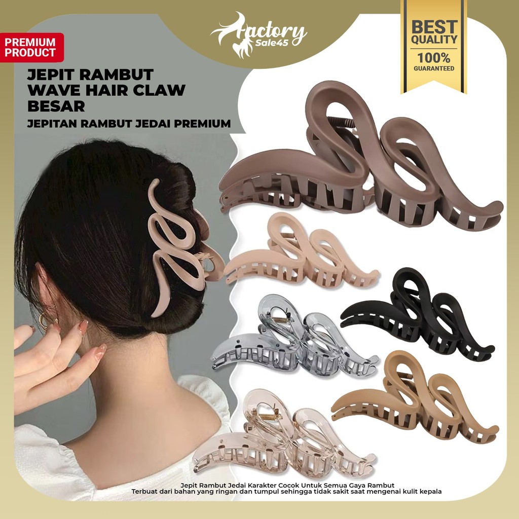 Jual FACTORYSALE45 - Jepit Rambut Claw Besar Jepitan Rambut Premium ...