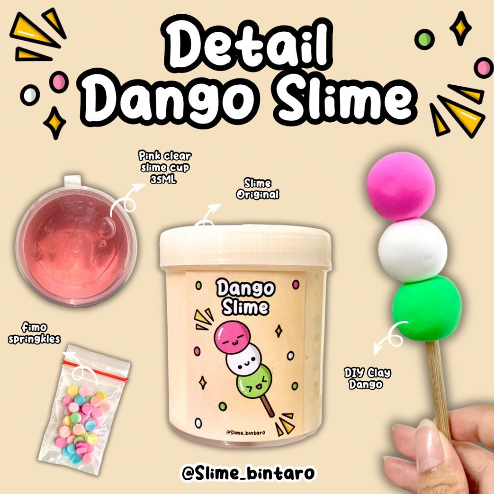 Jual DIY CLAY DANGO SLIME BY SLIME BINO || SLIME DANGO DIY || SLIME ...