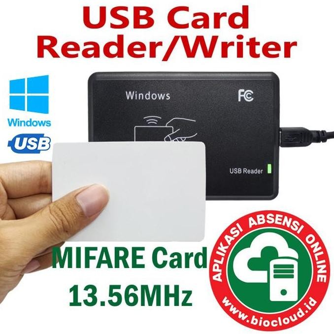 Jual TERBARU - USB Card Reader/Writer RFID MIFARE IC Card 13.56MHz NFC ...