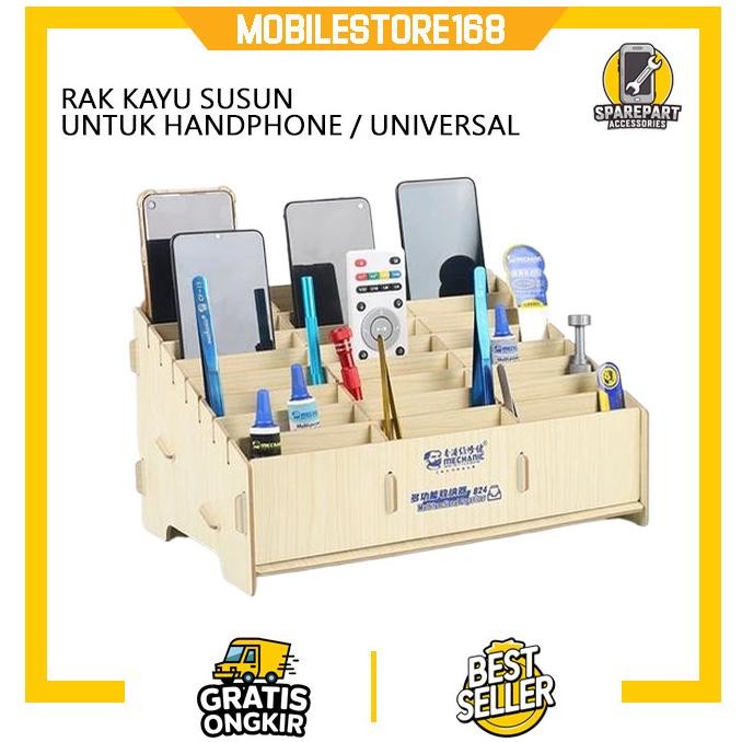 Jual RAK KAYU UNTUK SUSUNAN HANDPHONE / RAK KAYU UNIVERSAL | Shopee ...