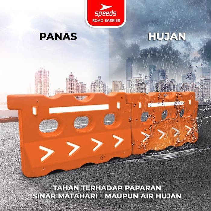 Jual Speeds Pembatas Jalan Raya 2In1 Safety Road Block Water Barrier ...