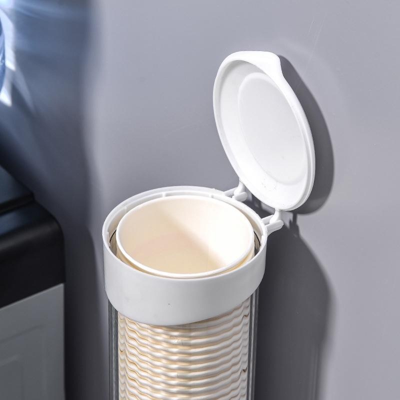 Jual 2Pcs Paper Cup Dispenser Wall-Mounted Cup Holder Storage Rack ...