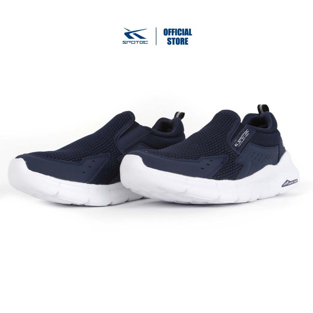 Jual SPOTEC Walking Alpine Sepatu Slip-on Pria Wanita - Biru Tua Putih ...