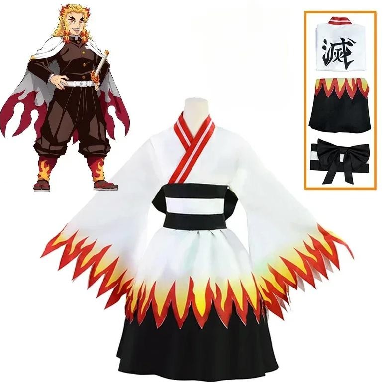 Jual Demon Slayer Kimetsu No Yaiba Rengoku Kyoujurou Cosplay Costume ...