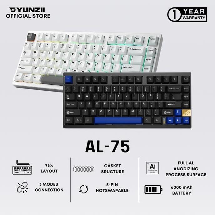 Jual Yunzii Al75 / Al-75 Alumunium Mechanical Keyboard Gaming Gasket ...