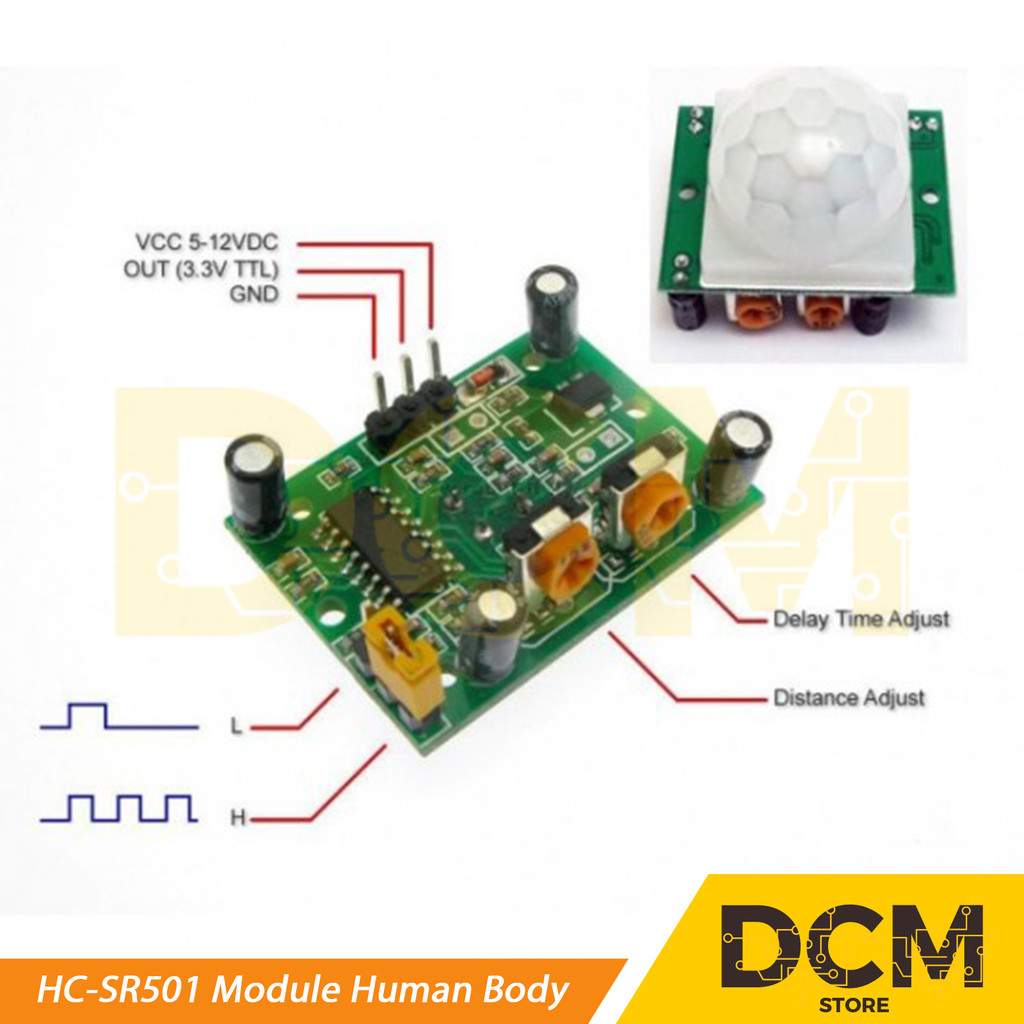 Jual HC-SR501 Module Human Body Infrared Motion Sensor Module | Shopee ...