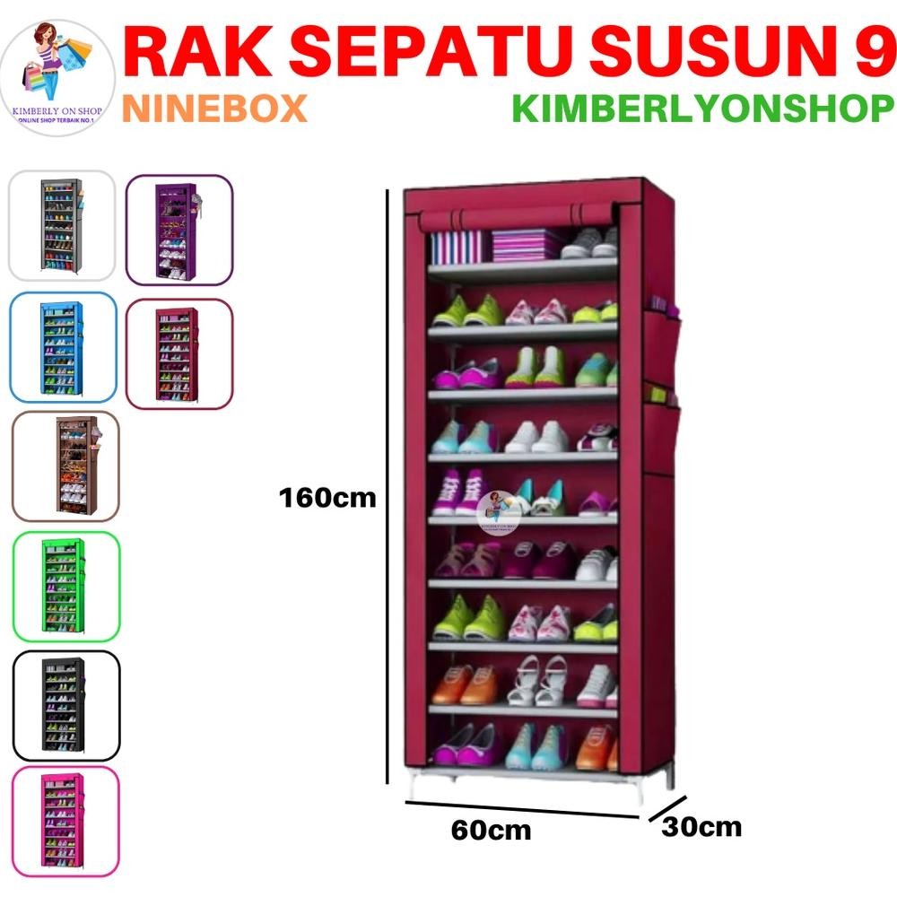 Jual Rak Sepatu 10 Cover 9 Susun Ready | Shopee Indonesia