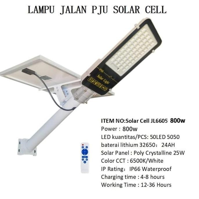 Jual ready lampu jalan solar panel 800 watt lampu jalan PJU panel surya ...