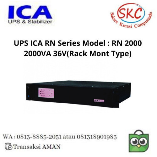 Jual Ups Ica Rn Series Model : Rn 2000 2000Va 36V(Rack Mont Type) Unit ...