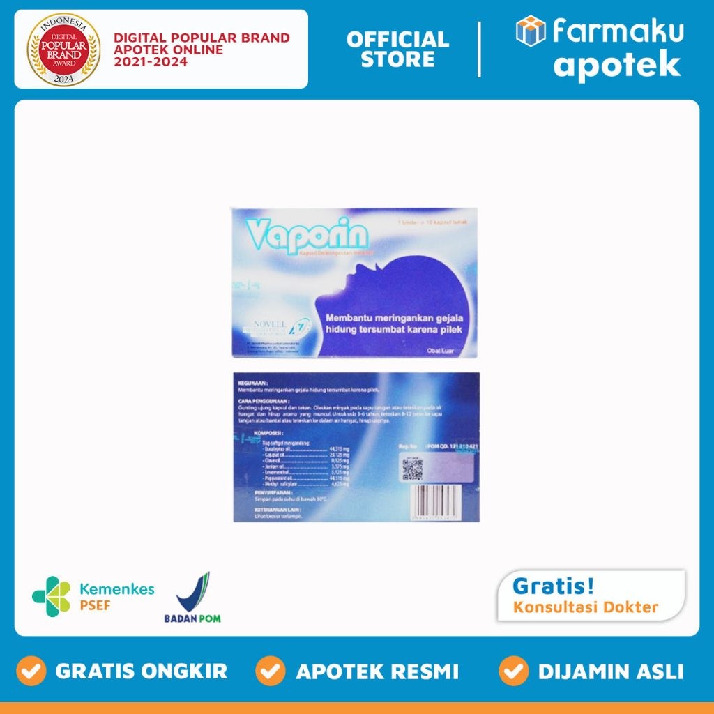 Jual Vaporin Inhalasi Liquid Box 10 Capsule - BYM | Shopee Indonesia