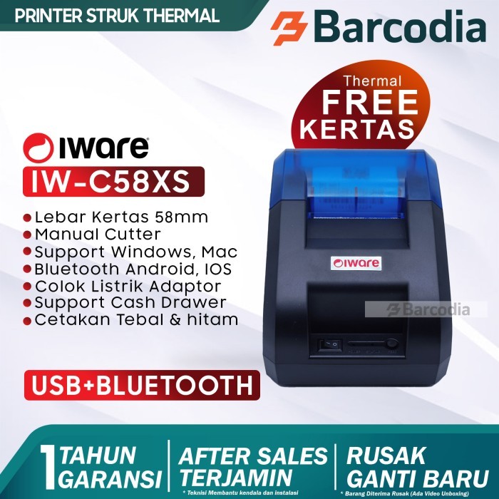 Jual Printer Bluetooth Kasir Thermal RPP02N PPOB Iware C-58XS C58XS ...