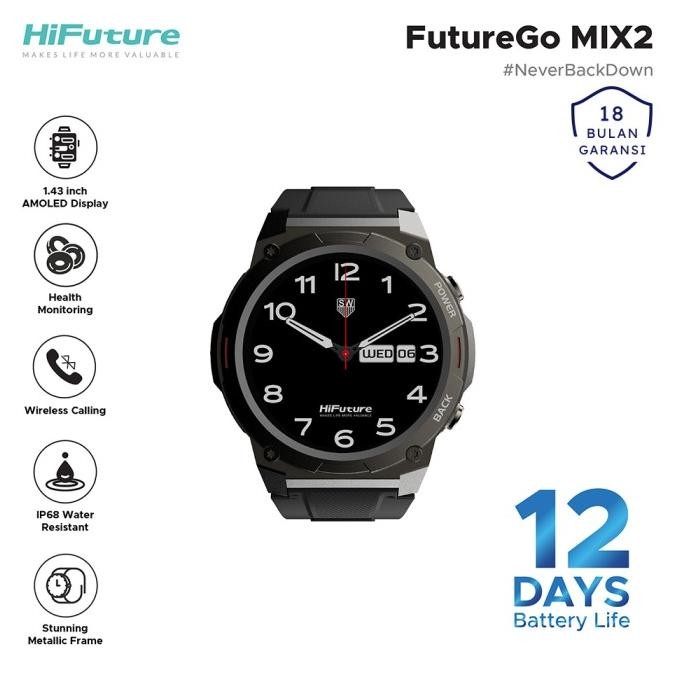 HiFuture FutureGo Mix2 AMOLED Wireless Calling Smartwatch