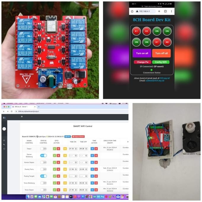 Jual modul saklar relay wifi utk jarak jauh luar kota / luar negeri di ...