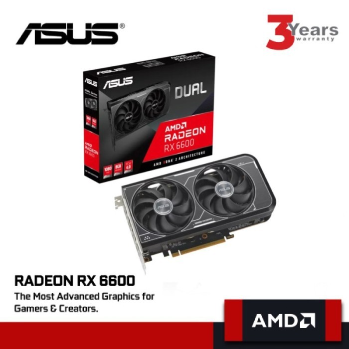 Jual Asus Dual AMD Radeon RX 6600 / RX6600 8GB GDDR6 V3 | Shopee Indonesia
