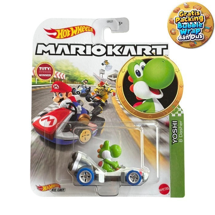 Mario Kart Auto Hot Wheels - Yoshi B Dasher - Gbg25 | Cuotas sin interés