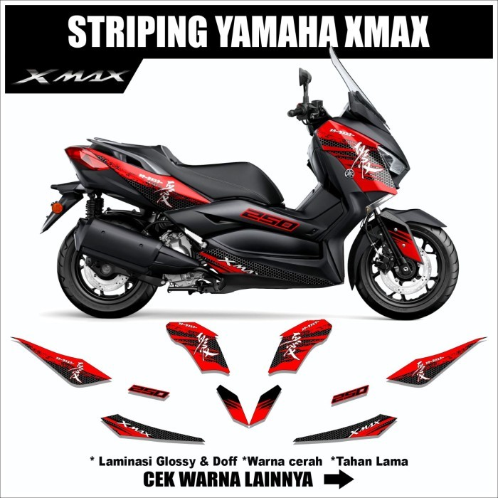 Jual Striping Stiker Variasi Yamaha Xmax 250 / Decal Sticker Motor Xmax ...