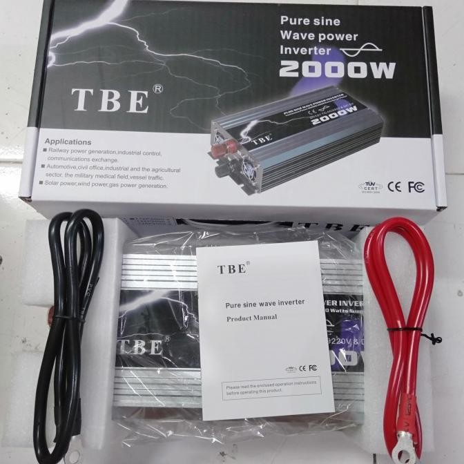 Jual Power Inverter Tbe Pure Sine Wave 2000 Watt 12 Volt To Ac 220 Volt ...