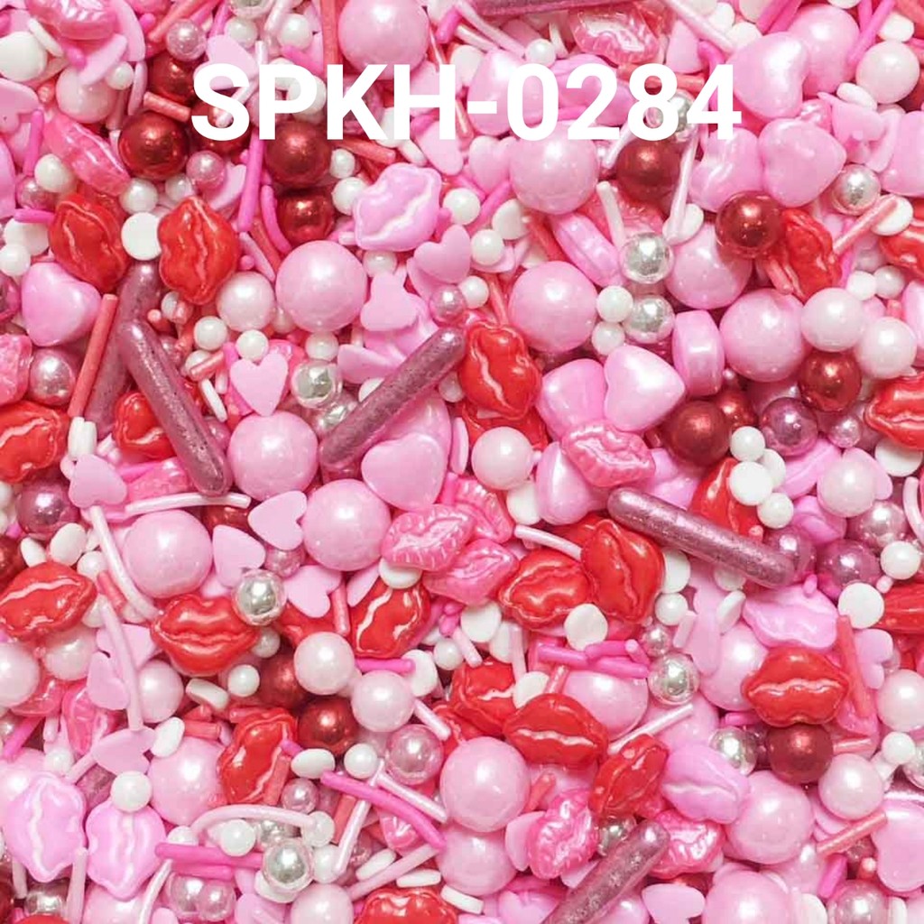 Jual SPKH-0284 Sprinkles sprinkle springkel 500gr bibir hati pink ...