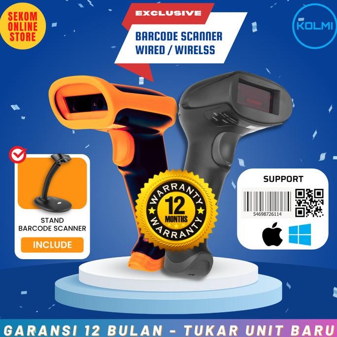 Jual Wireless Barcode Scanner 2D Qr Code Radall With Storage *Promo ...