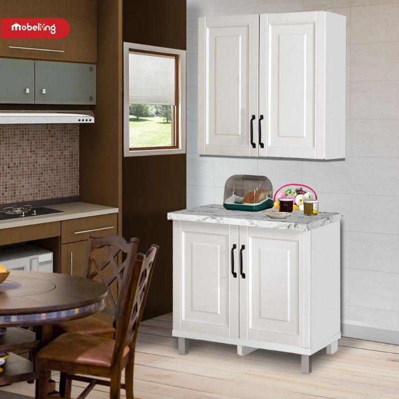Mobeliving - Furniture Kitchen Set Atas 2 Pintu PUTIH