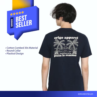 Erigo T-Shirt Summer Peace Navy - Kaos Unisex