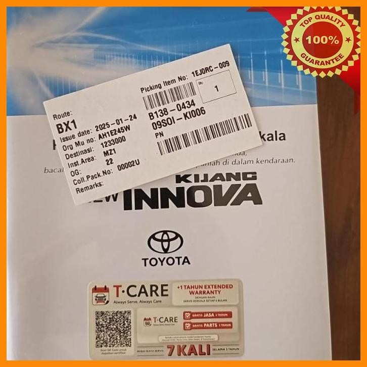 Jual [dri] buku service new toyota innova (baru + original ) | Shopee ...