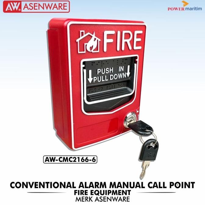 Jual Manual Call Point Merk Aw Asenware Fire Push Down Key Type Aw ...
