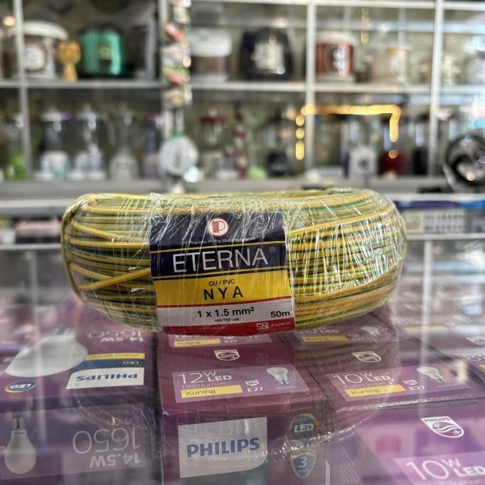 Jual Kabel Nya 1.5Mm Roll Eterna 50 Meter Engkel Tunggal Merah Kuning ...