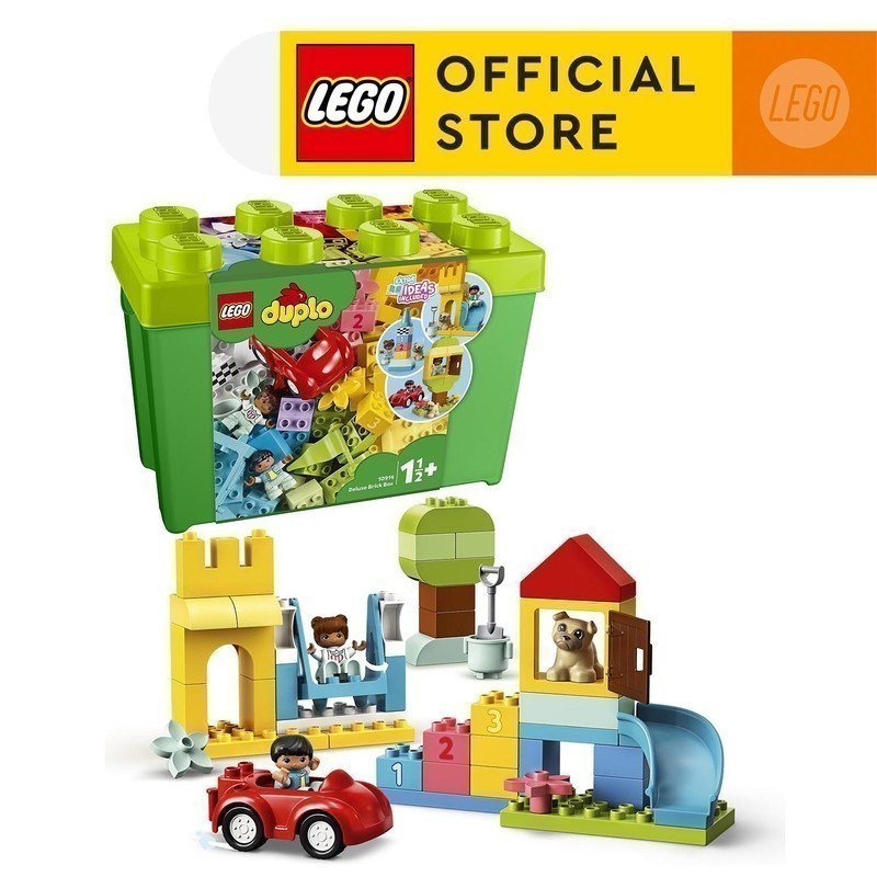 LEGO DUPLO 10914 Classic Deluxe Brick Box (85 Pieces) Kids Learning Toys  Toddler Toys Building Blocks Number Toys Imagination Toys Balok Mainan