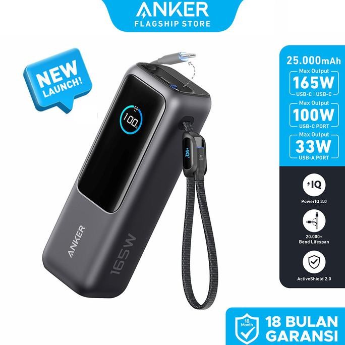 Jual Anker Digital Display 140W Charger with Type C Cable and Powerbank ...