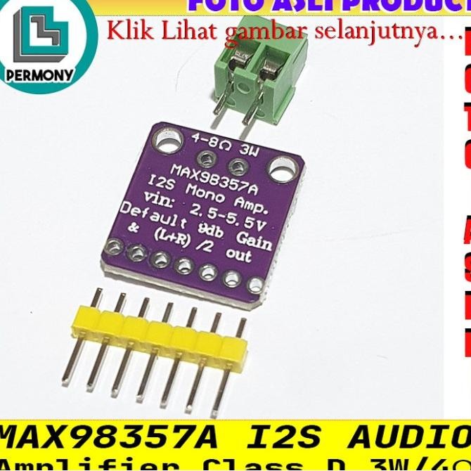 Jual Max98357 I2S Audio Amplifier Module Filterless Class D ...