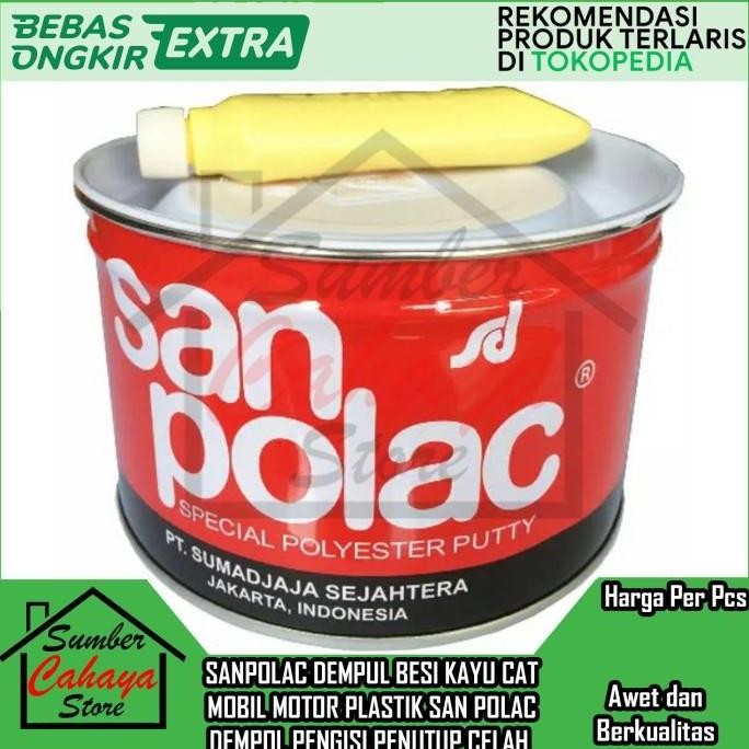 Jual Terlaris Dempul Sanpolac 1Kg 250 Gram Dempol Besi Mobil Plastik ...
