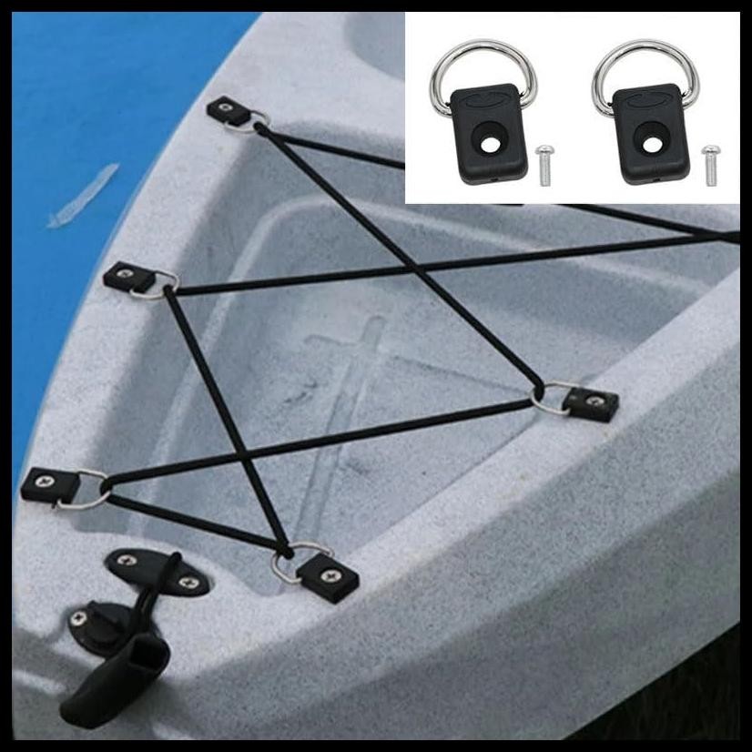 Jual 10BUAH KAYAK D RING TIE DOWN LOOP SCREWS BOAT DECK FITTING RIGGING ...