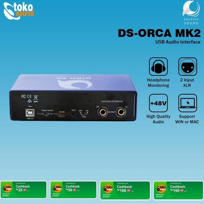 Jual Dolphin Sound Ds Orca Mk2 Usb-C Audio Interface New Stok | Shopee ...