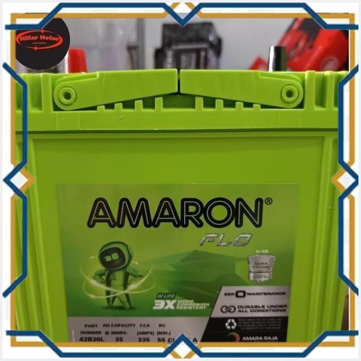 Jual [mil] aki kering mobil amaron 42b20l ns40zl 12v 35ah brio agya ...