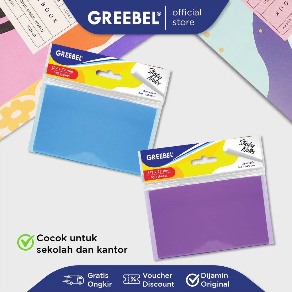 Jual Greebel Sticky Note Catatan Notepad Kertas Catatan 100 Lembar ...