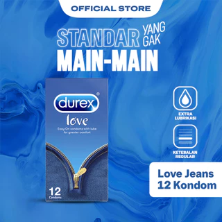 Durex Love Jeans Kondom Pria Extra Pelumas Pria 12s - Condom
