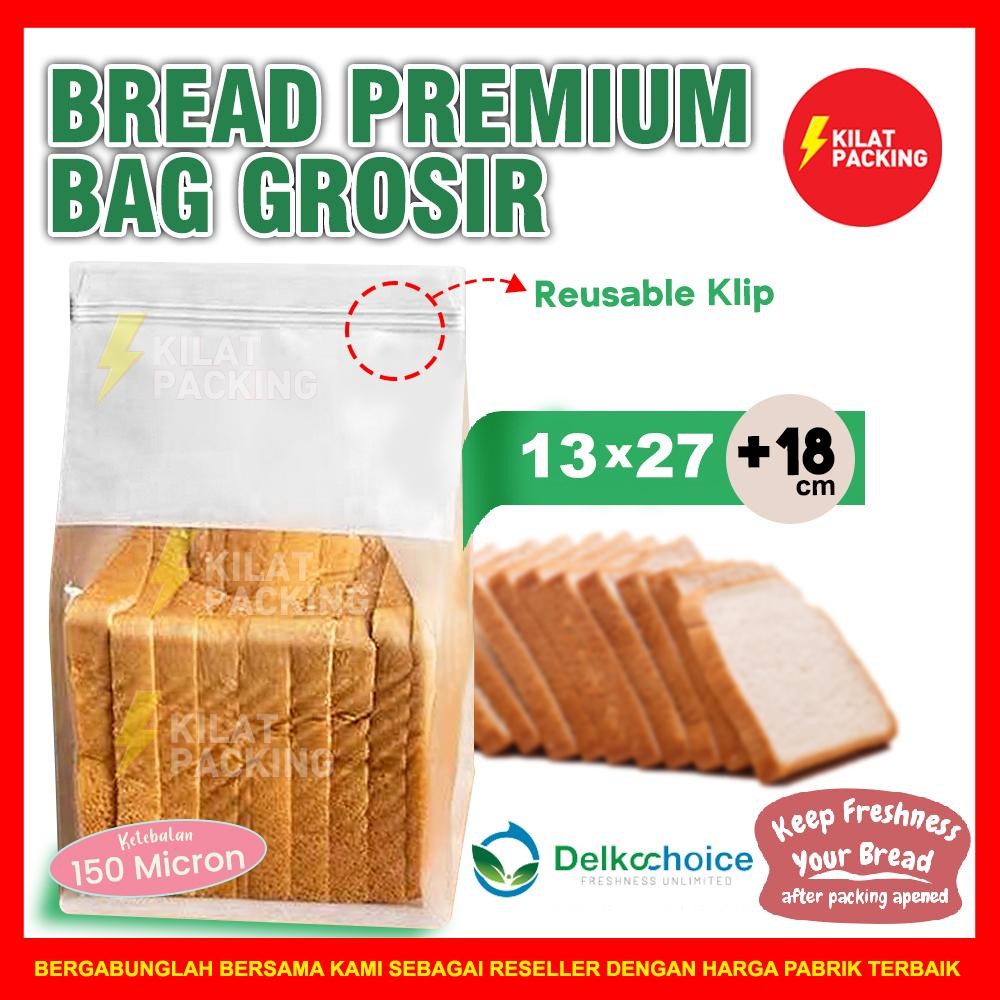 Jual Plastik Roti Ziplock Delkochoice / Bungkus Roti Tawar / Kantong ...