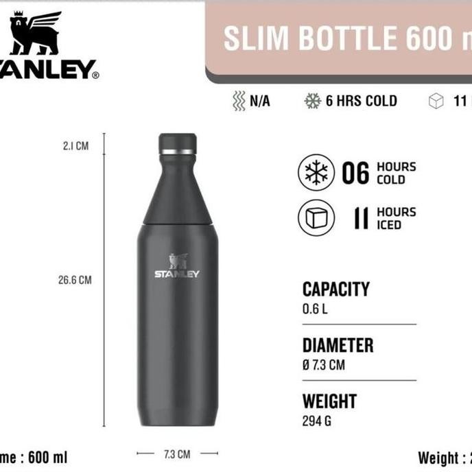 Jual Tumbler Original Stanley All Day Slim Bottle 20Oz/600Ml Best ...