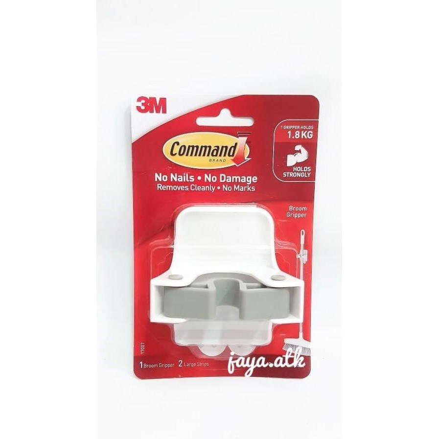 Command Pinza per scope, 1 supporto per scopa e 2 strisce