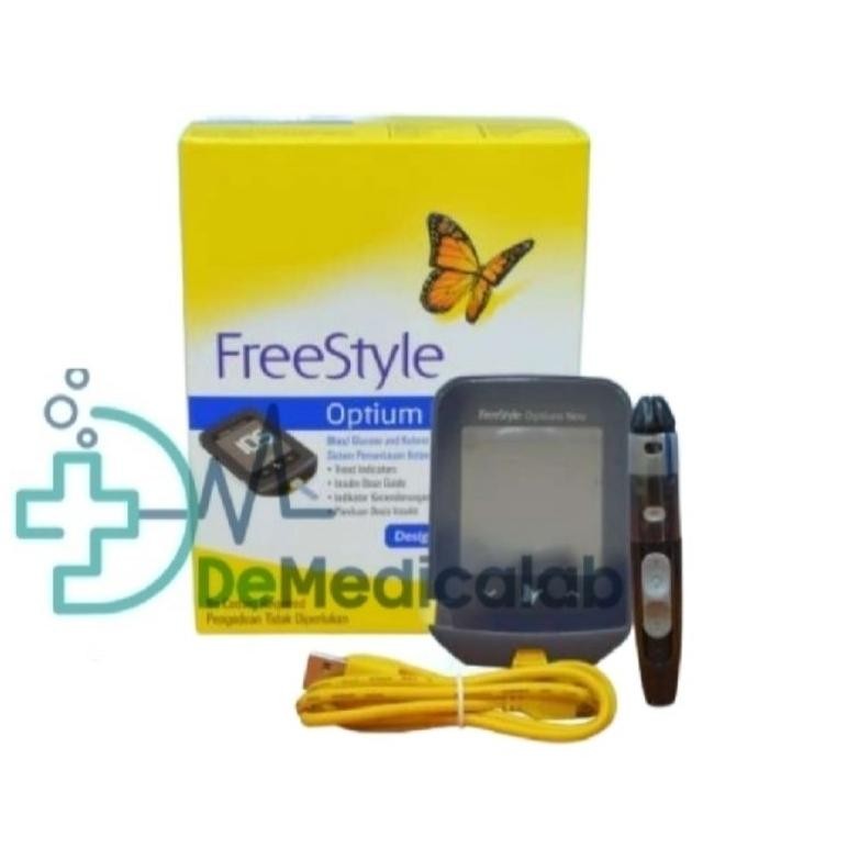 Jual Alat Test Gula Darah Optium / Blood Glucose Meter FreeStyle Optium ...