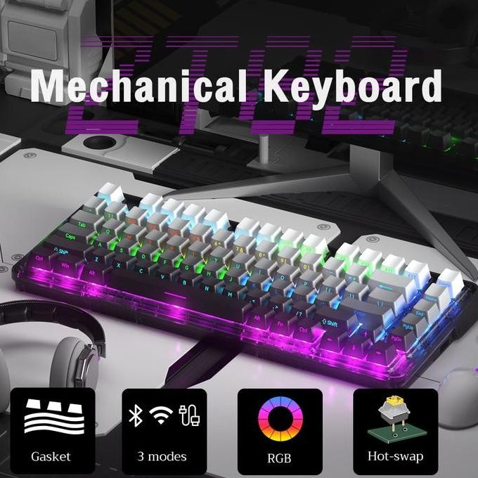 Jual FURYCUBE ZT82 Keyboard Mekanik 82 Tombol RGB 5-pin & 3-pin Hot
