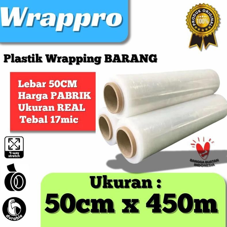 Jual Produk Baru!! Stretch Film Plastik Wrapping Bening 50cm x 450m ...