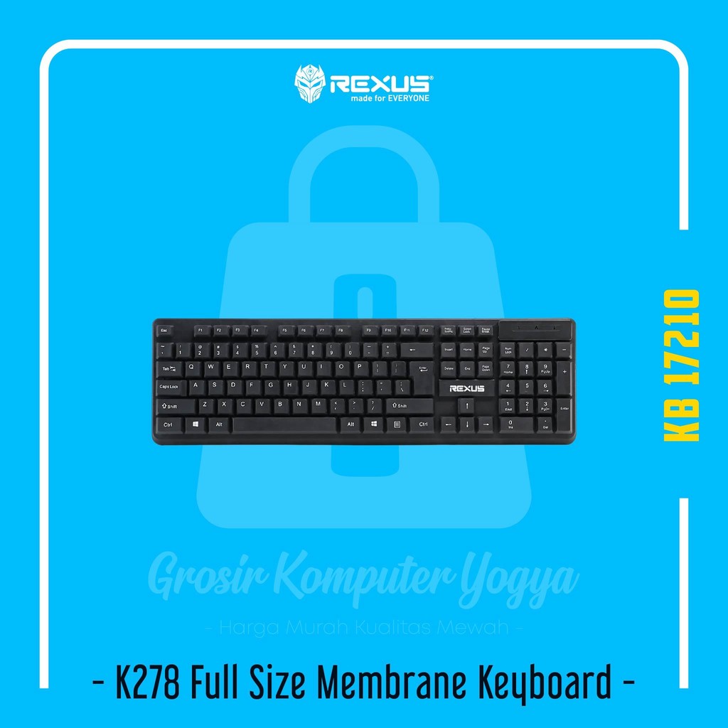 Jual Rexus K278 104 Keys Full Size Membrane Keyboard | Shopee Indonesia