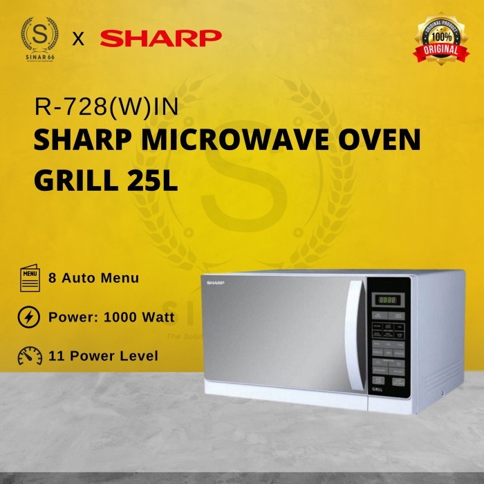 Jual Sharp Microwave Oven Grill 25 L R 728 In | Shopee Indonesia