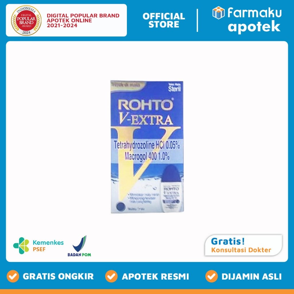 Jual ROHTO V-EXTRA EYE DROP BOTOL 7 ML - BIN | Shopee Indonesia